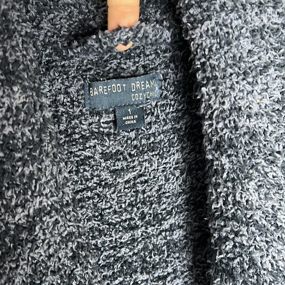 Barefoot Dreams CozyChic Robe Indigo Deep Sea Blue Size 1 Small Heather Belted - Picture 6 of 12